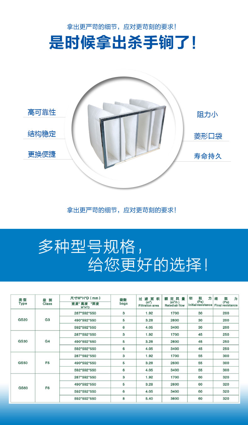 合成纖維袋式空氣過(guò)濾器